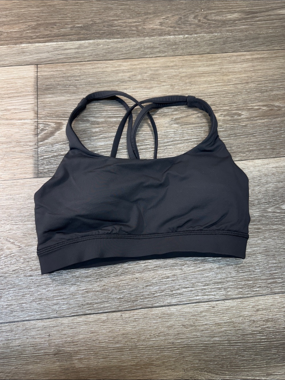 lululemon athletica Black Double-Strap Light Support Sports Bra size 4